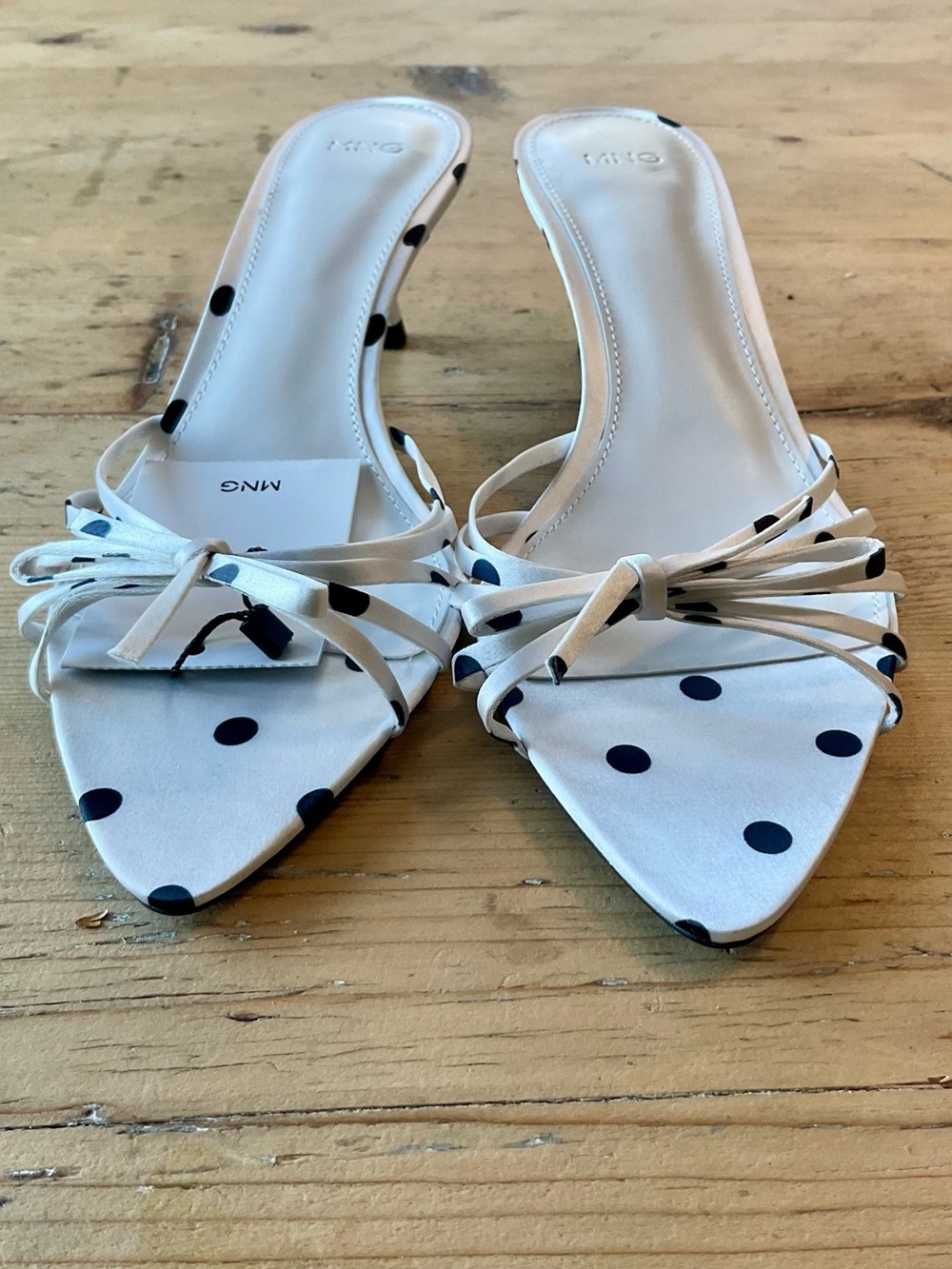 NWT Mango Polka-dot sandals size 8 1/2 - Picture 2 of 9